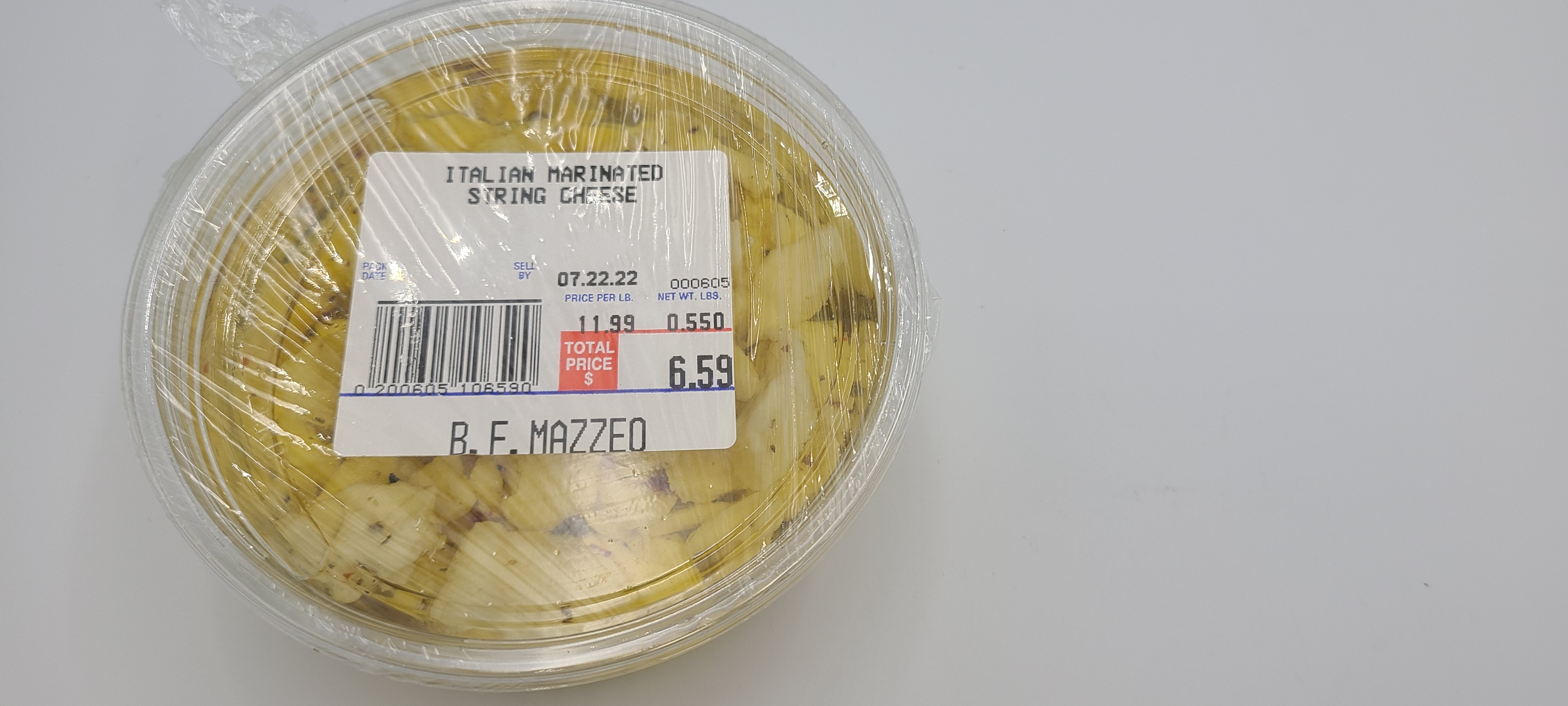 bfmazzeo Cheese, Italian Marinated String Cheese